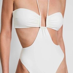 Devon Windsor Romi Full Piece Swimsuit in off white